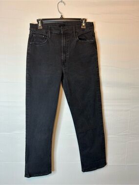 MOTHER Jeans High Waisted Rider Ankle Women's 31 Black "Not Guilty" Straight 51